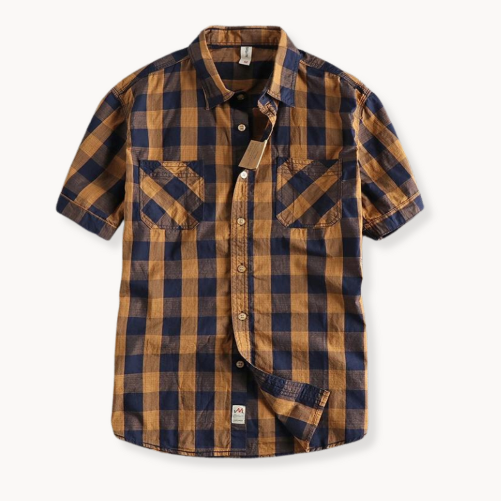 Wren -  Retro Inspiriert Kariertes Hemd
