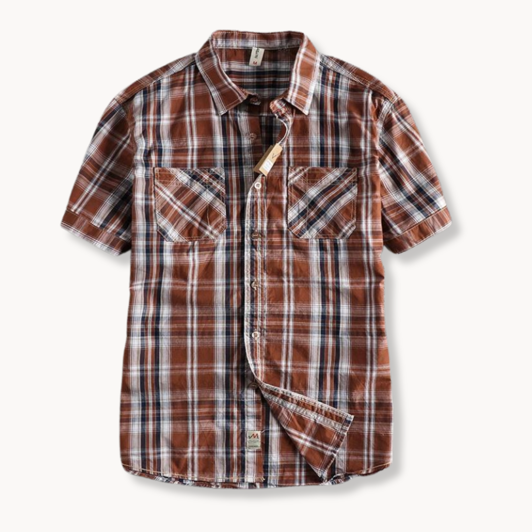 Wren -  Retro Inspiriert Kariertes Hemd