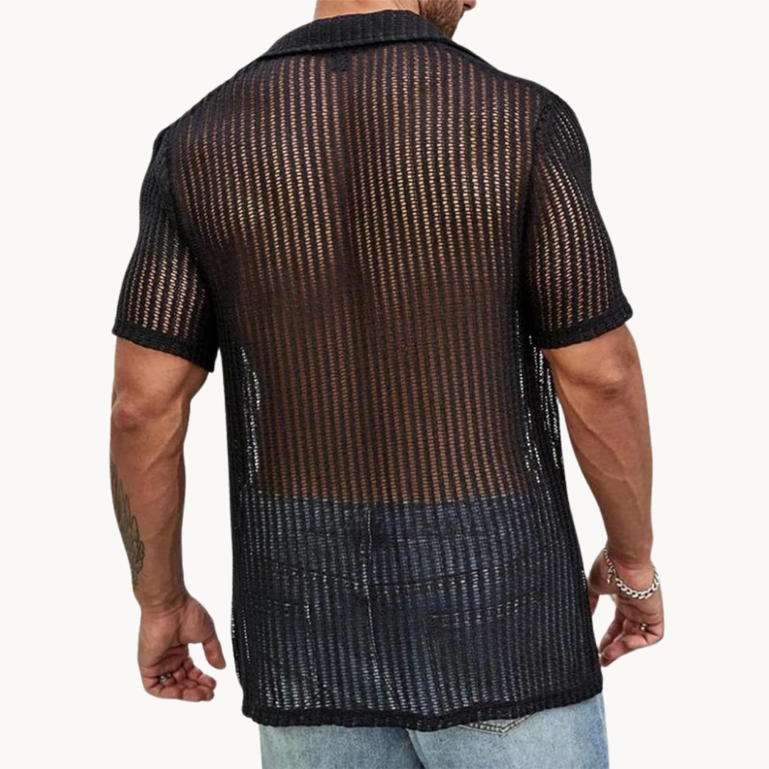 Cullen - Breathable Hohles Netz Strickshirt