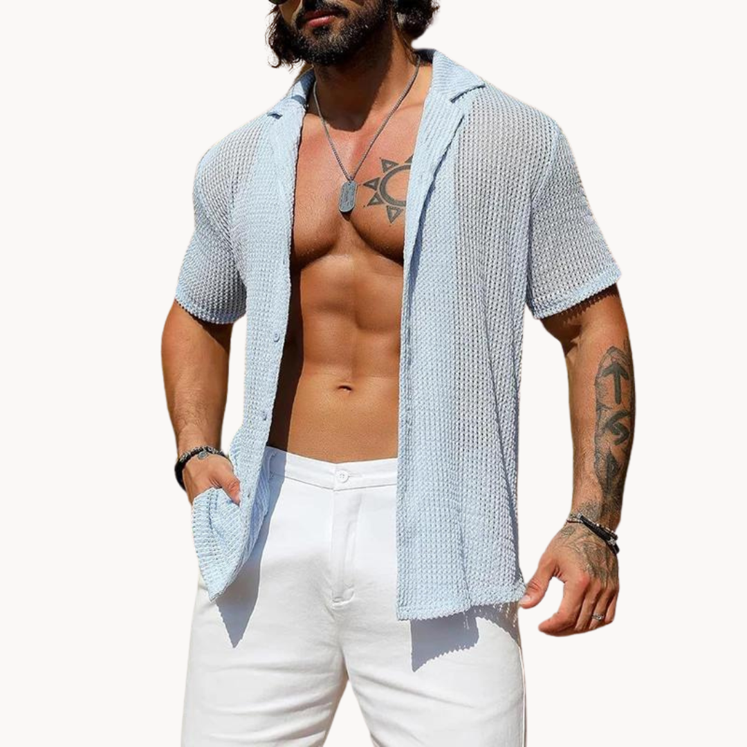 Cullen - Breathable Hohles Netz Strickshirt