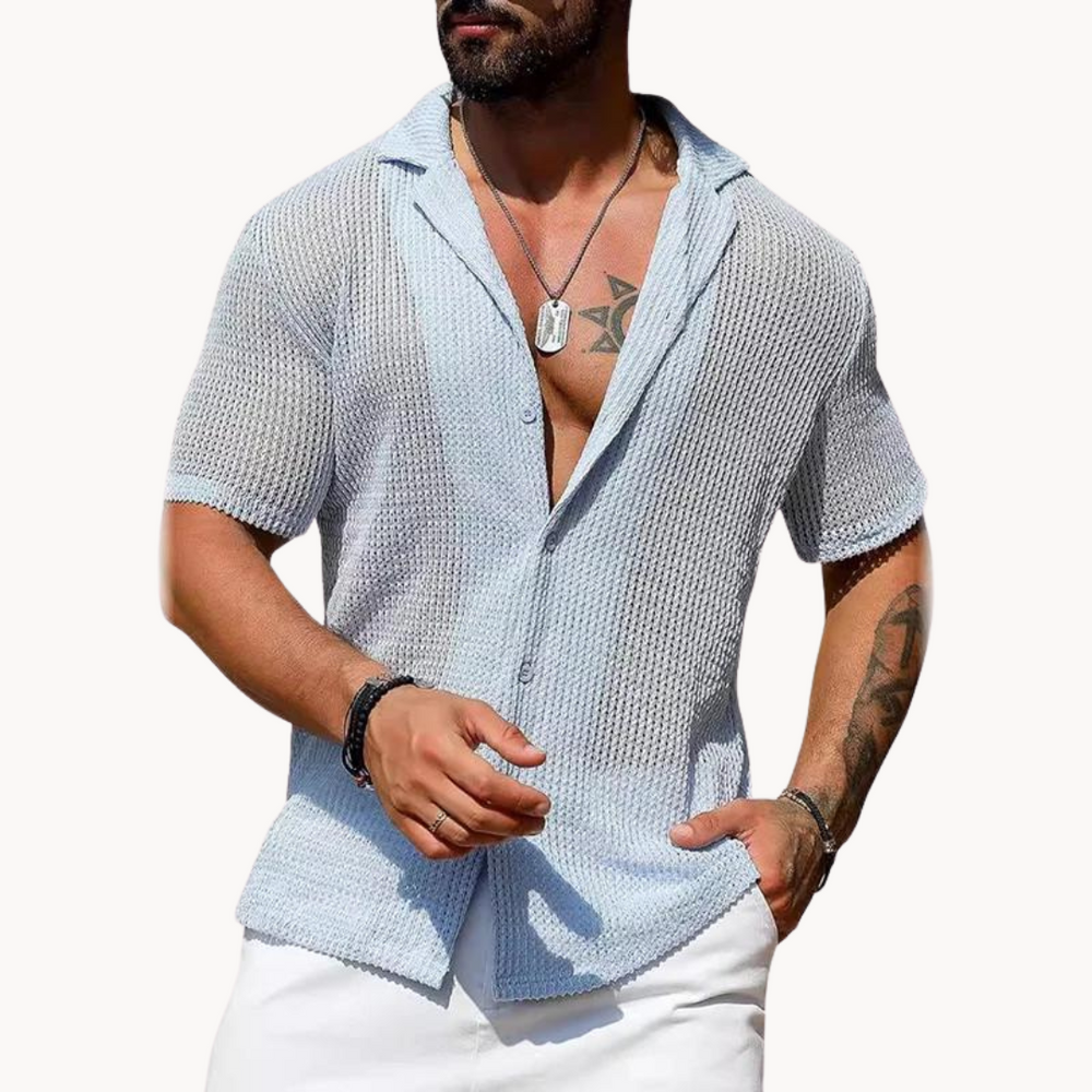 Cullen - Breathable Hohles Netz Strickshirt