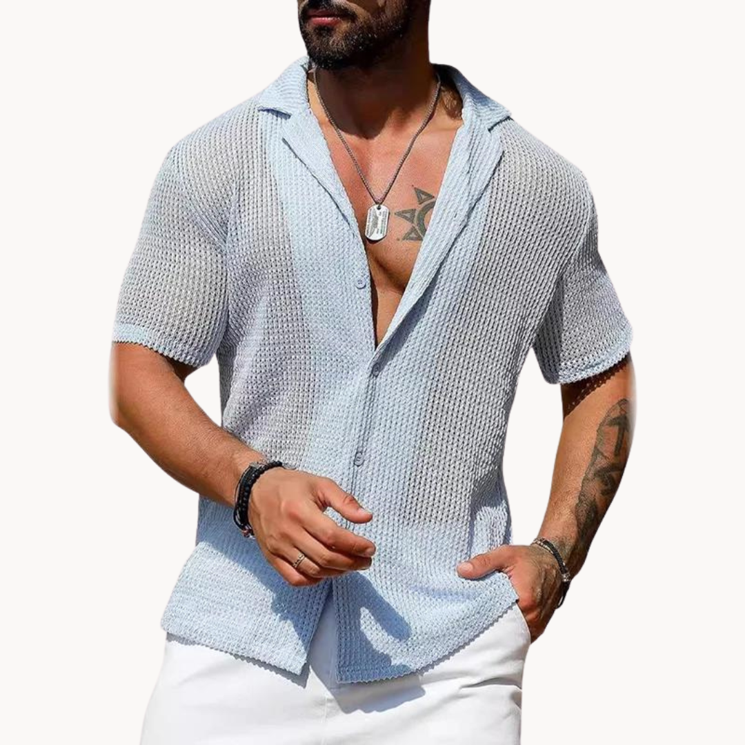 Cullen - Breathable Hohles Netz Strickshirt