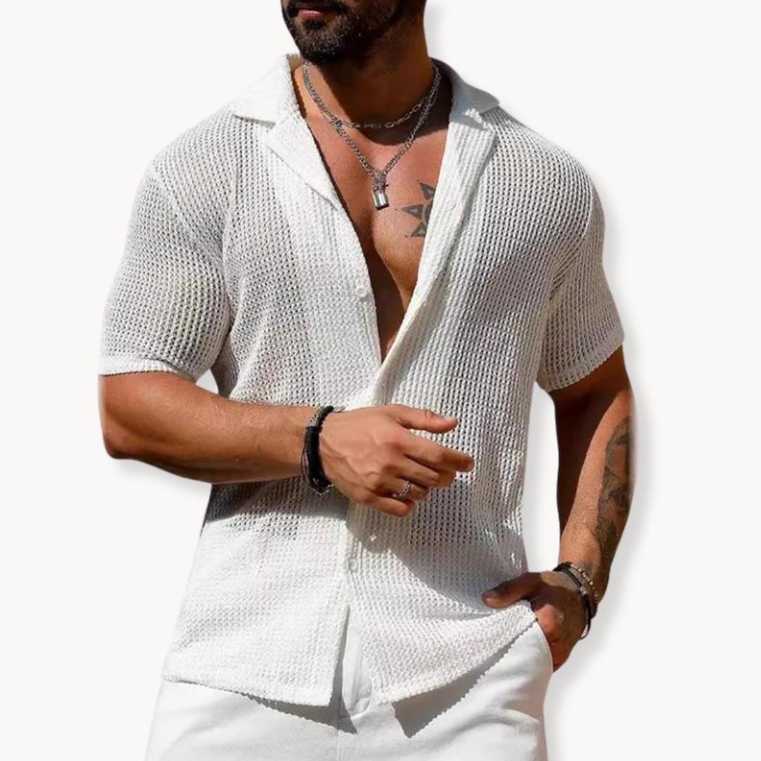 Cullen - Breathable Hohles Netz Strickshirt