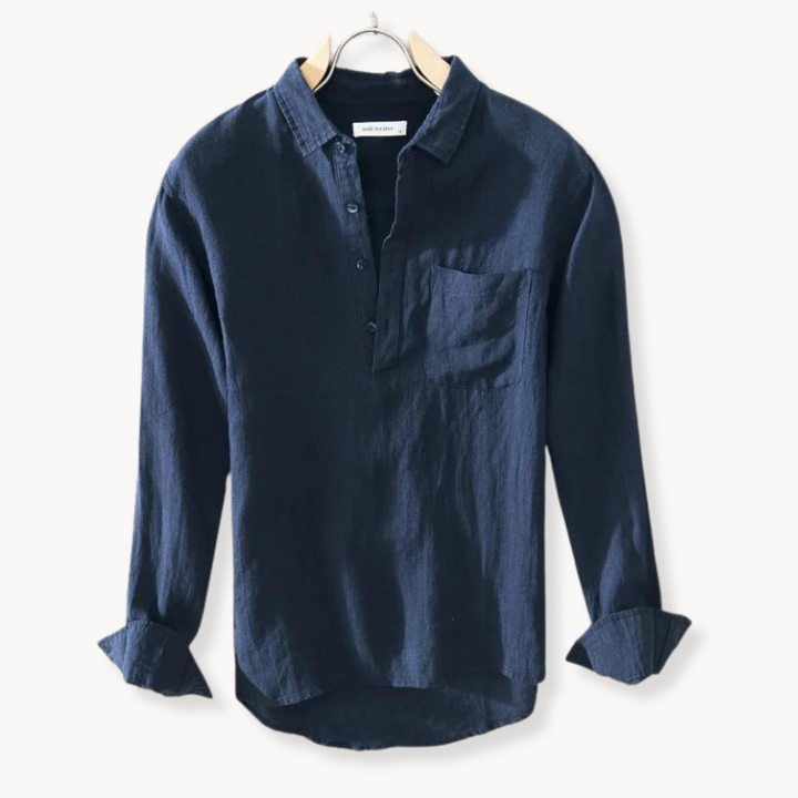 Silivio - Atmungsaktiver Luxus Leinen Popover