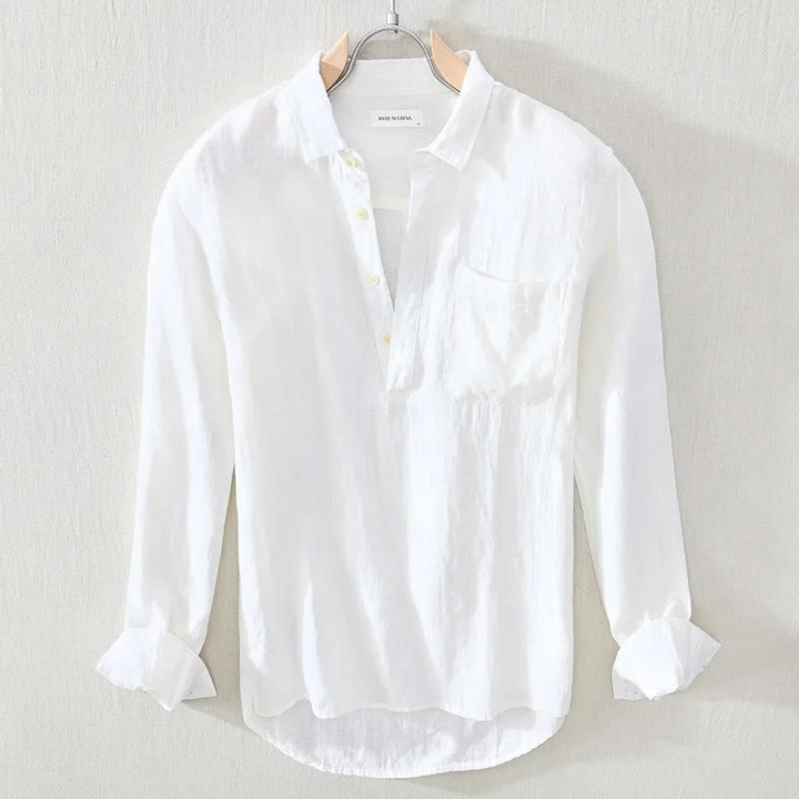 Silivio - Atmungsaktiver Luxus Leinen Popover