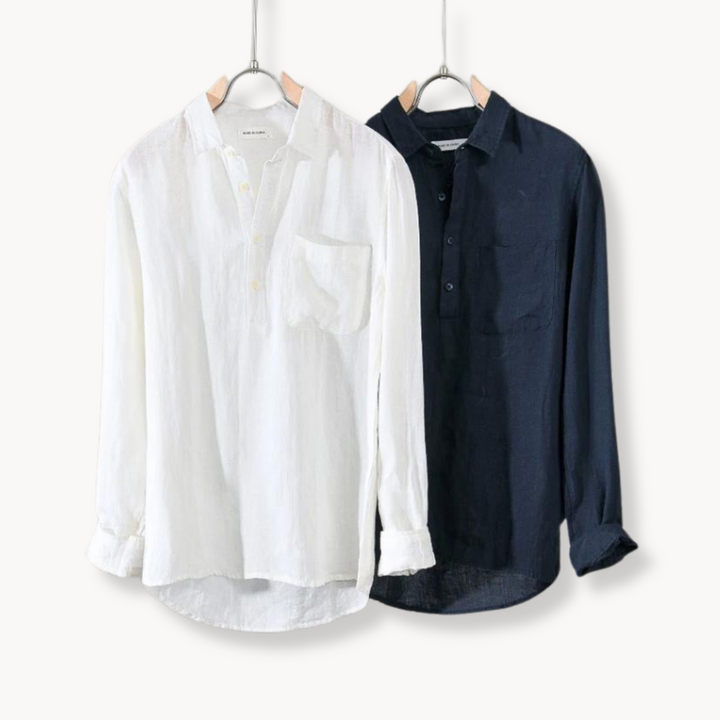 Silivio - Atmungsaktiver Luxus Leinen Popover