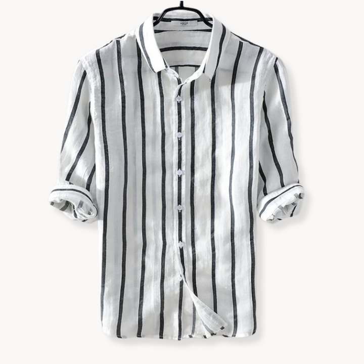 Elian - Retro-inspiriert Leinen Poloshirt