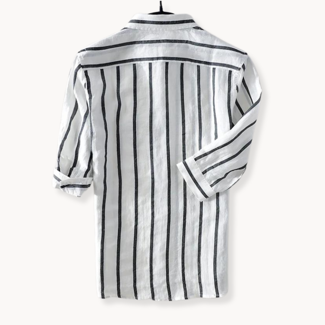 Elian - Retro-inspiriert Leinen Poloshirt