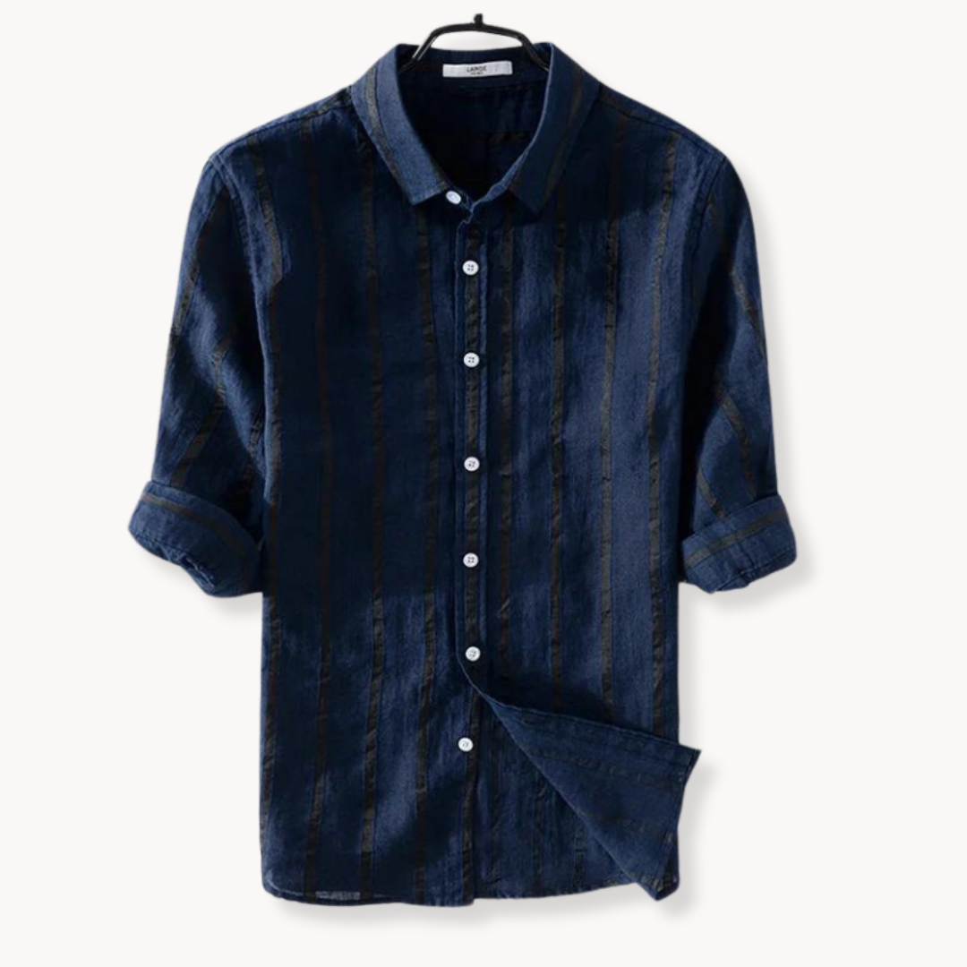 Elian - Retro-inspiriert Leinen Poloshirt