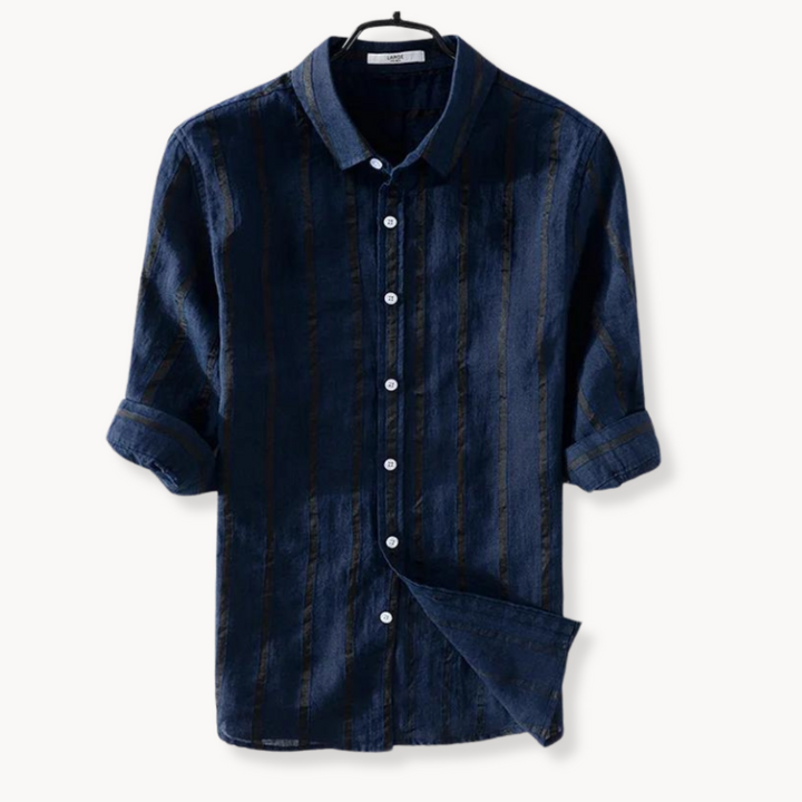 Elian - Retro-inspiriert Leinen Poloshirt