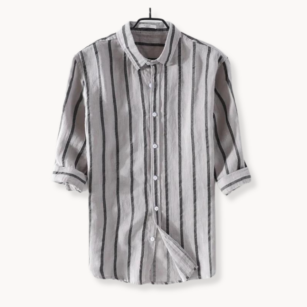 Elian - Retro-inspiriert Leinen Poloshirt