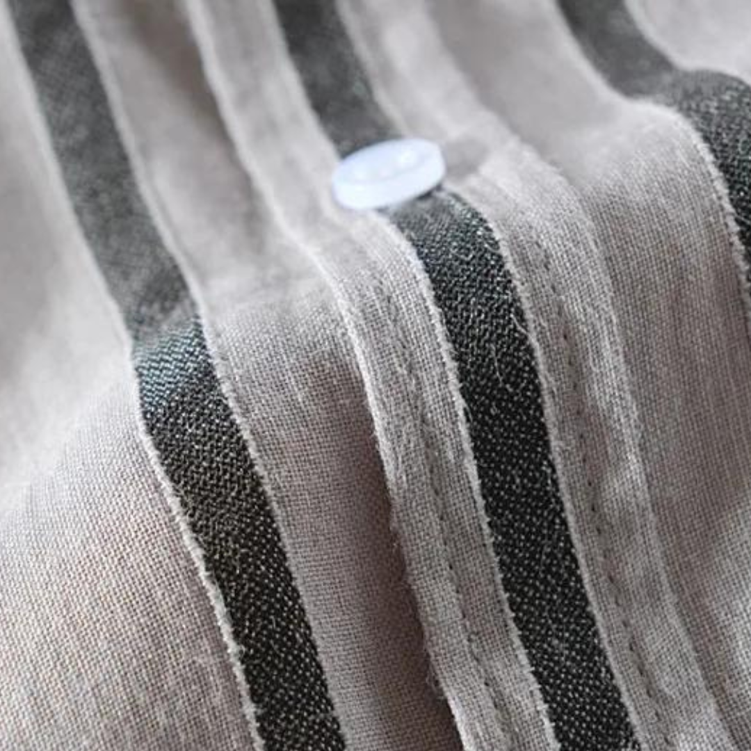 Elian - Retro-inspiriert Leinen Poloshirt