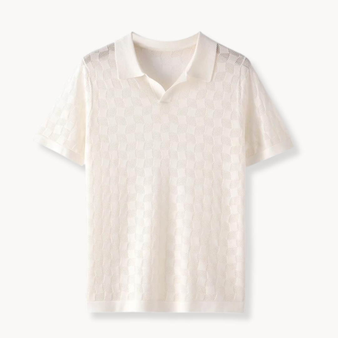 Edward - Vintage Stil Silk Polo Shirt