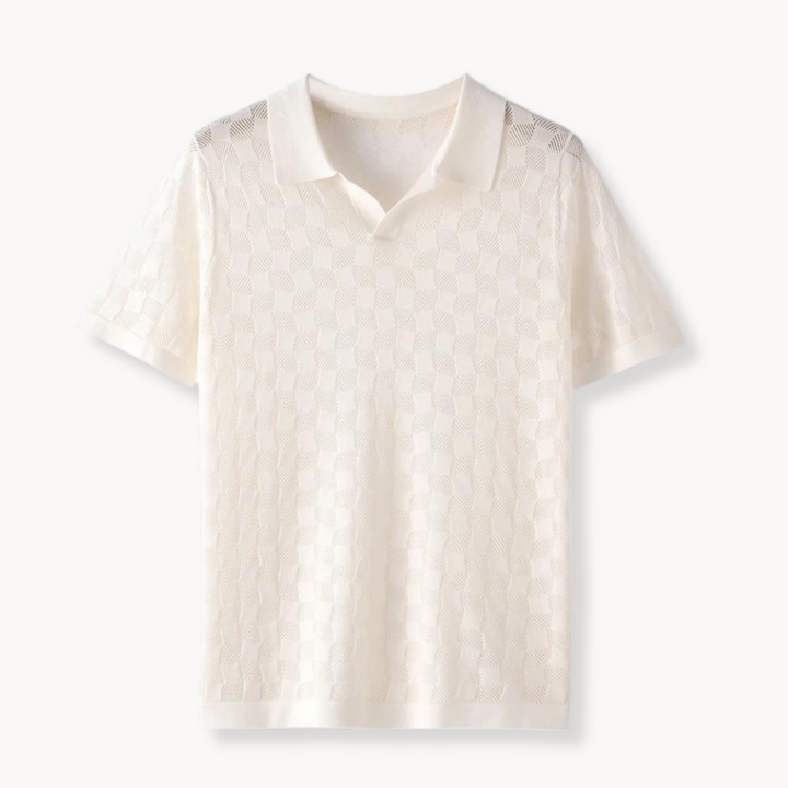 Edward - Vintage Stil Silk Polo Shirt