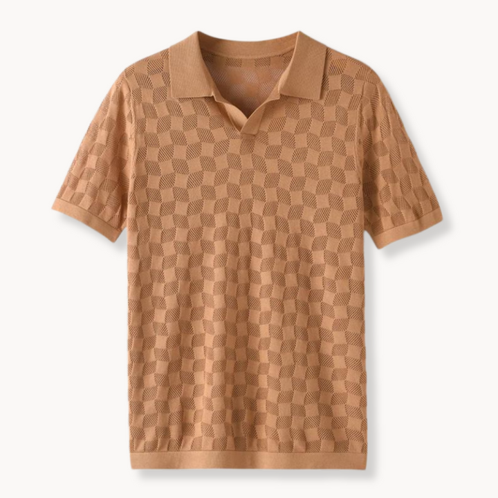 Edward - Vintage Stil Silk Polo Shirt