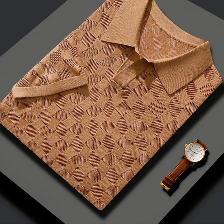 Edward - Vintage Stil Silk Polo Shirt
