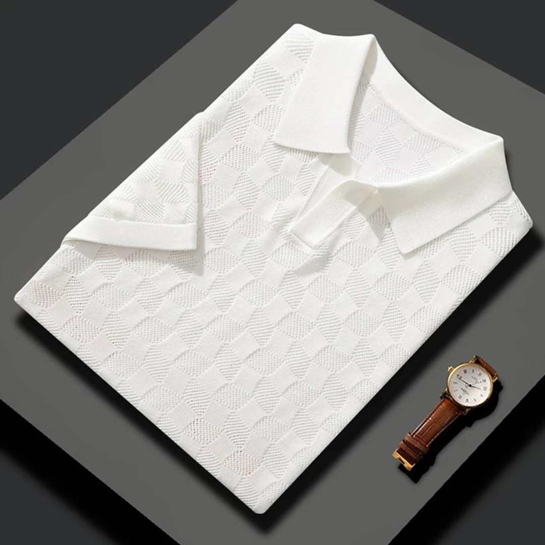 Edward - Vintage Stil Silk Polo Shirt