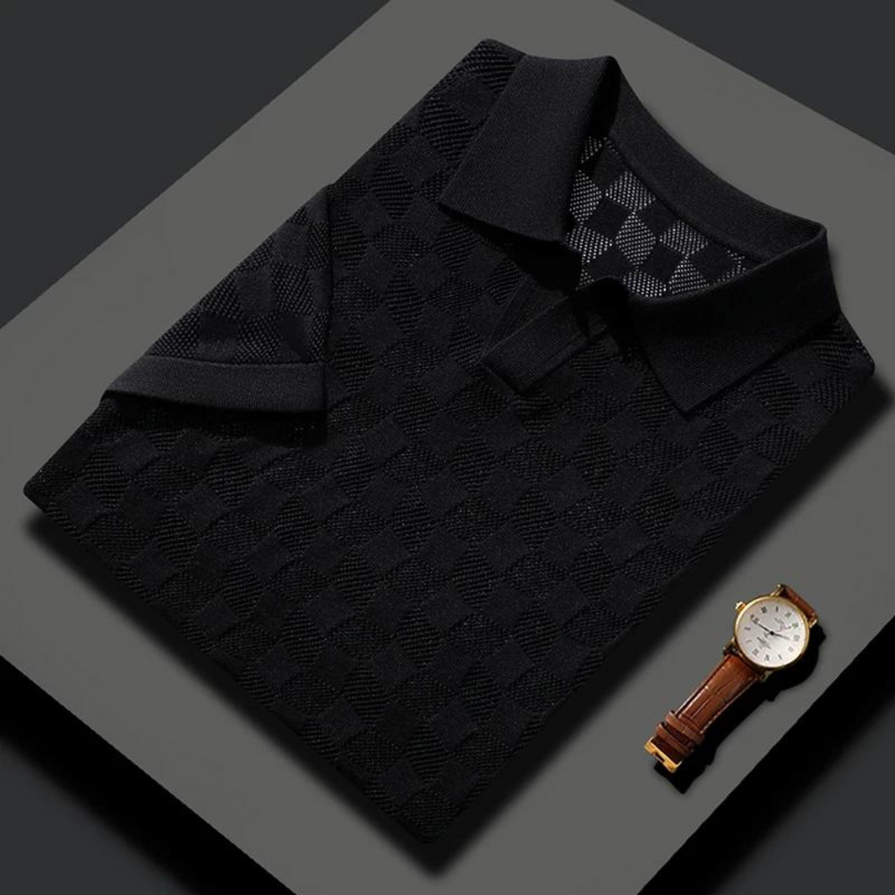 Edward - Vintage Stil Silk Polo Shirt