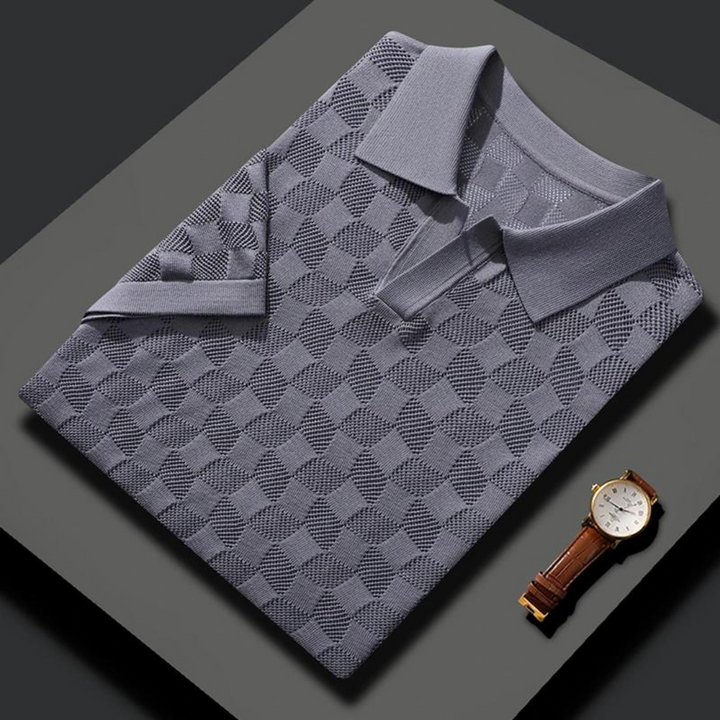 Edward - Vintage Stil Silk Polo Shirt