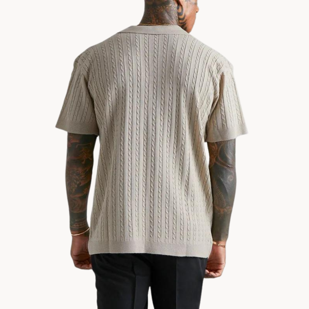 Theodore - Kerbkragen Knitted Polo