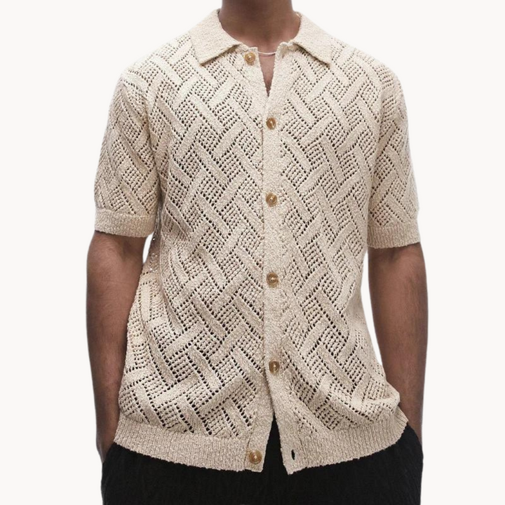 Preston - Gestrickter Polo-Cardigan