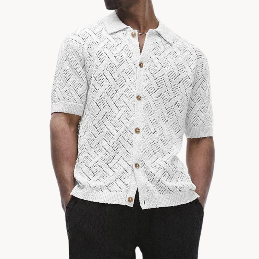 Preston - Gestrickter Polo-Cardigan
