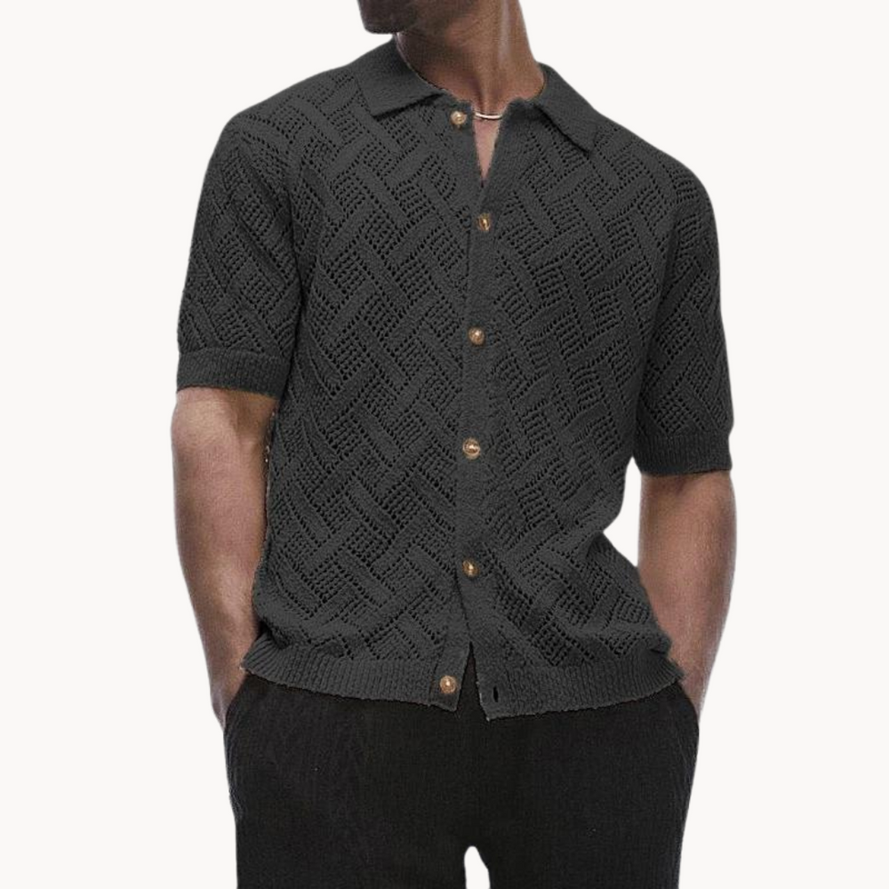 Preston - Gestrickter Polo-Cardigan