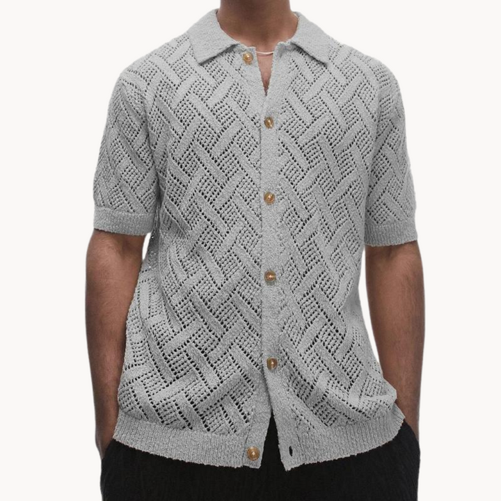 Preston - Gestrickter Polo-Cardigan