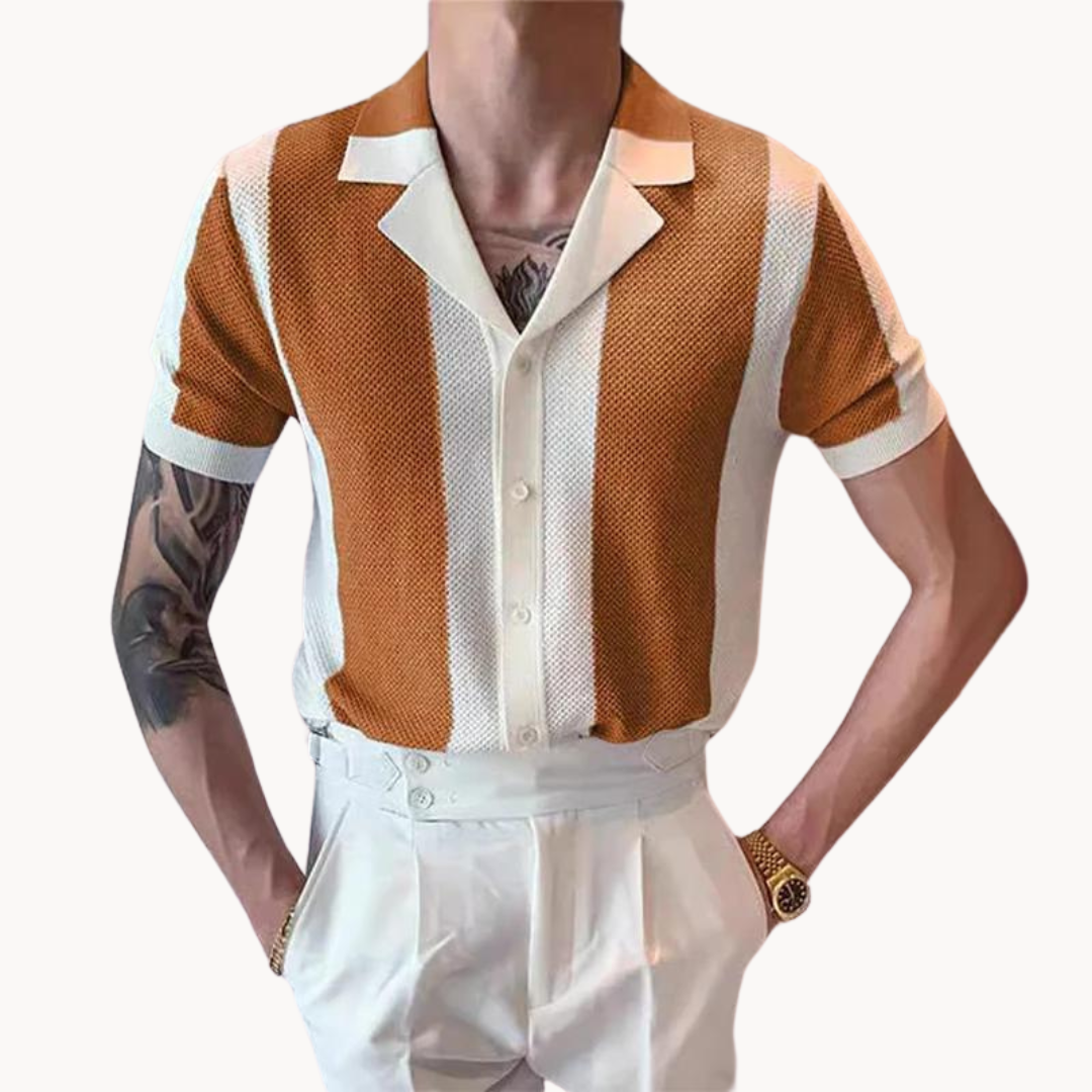 Blaise - Gestreiftes Strickhemd