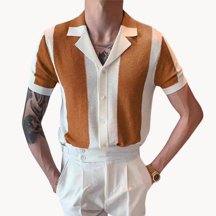 Blaise - Gestreiftes Strickhemd