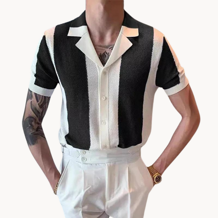 Blaise - Gestreiftes Strickhemd