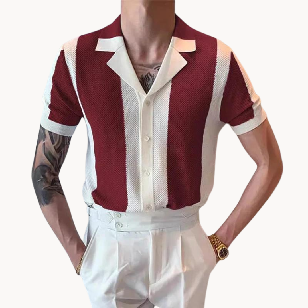 Blaise - Gestreiftes Strickhemd