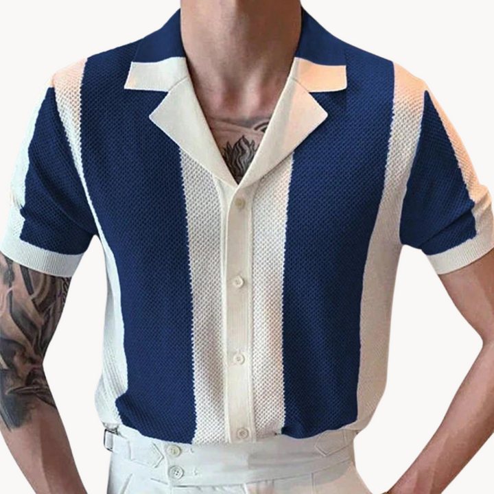 Blaise - Gestreiftes Strickhemd