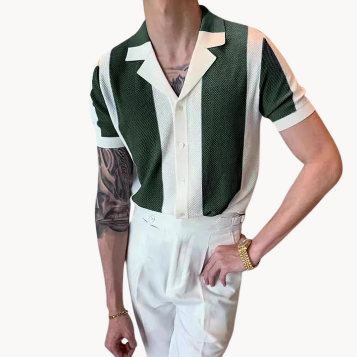 Blaise - Gestreiftes Strickhemd