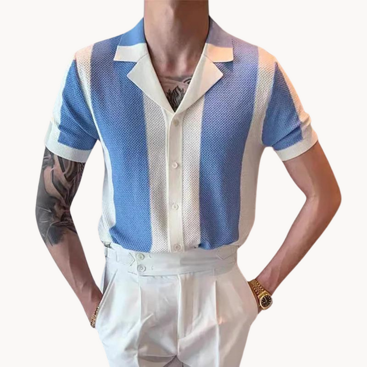 Blaise - Gestreiftes Strickhemd