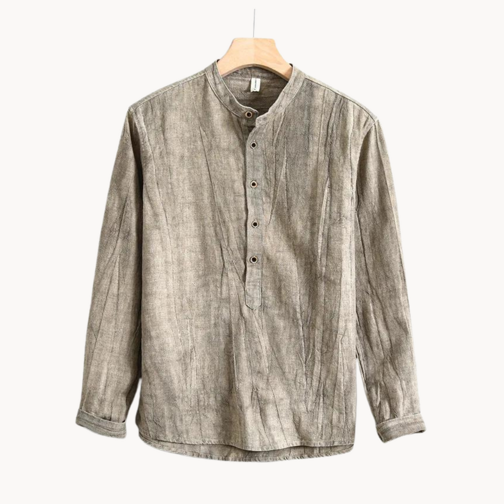 Mateo -  Maßgeschneidertes Leinen-Baumwolle Shirt