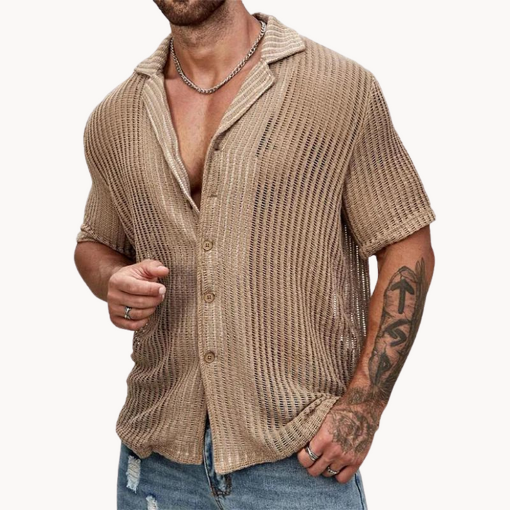 Cullen - Breathable Hohles Netz Strickshirt