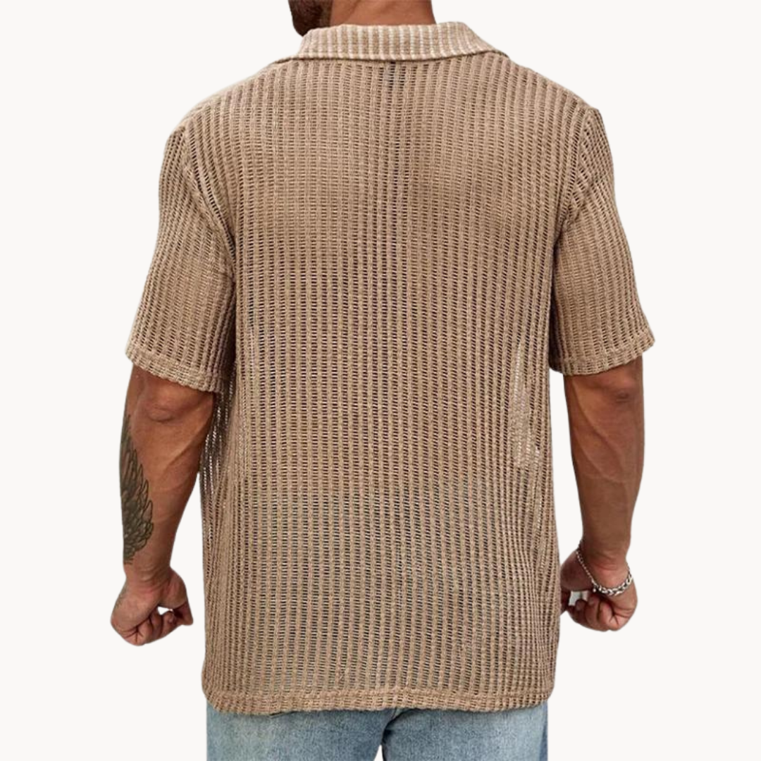 Cullen - Breathable Hohles Netz Strickshirt