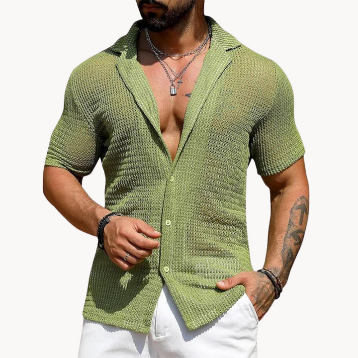 Cullen - Breathable Hohles Netz Strickshirt