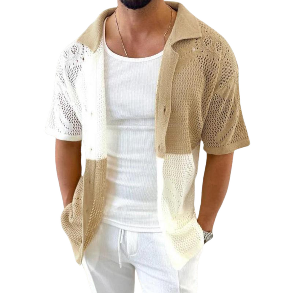 Melchior - Cabana Style Gestricktes Mesh Shirt