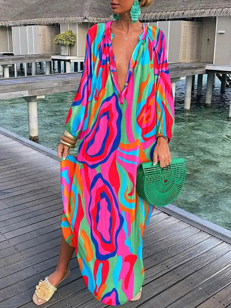 Bea - Kleid mit tiefem V-Ausschnitt