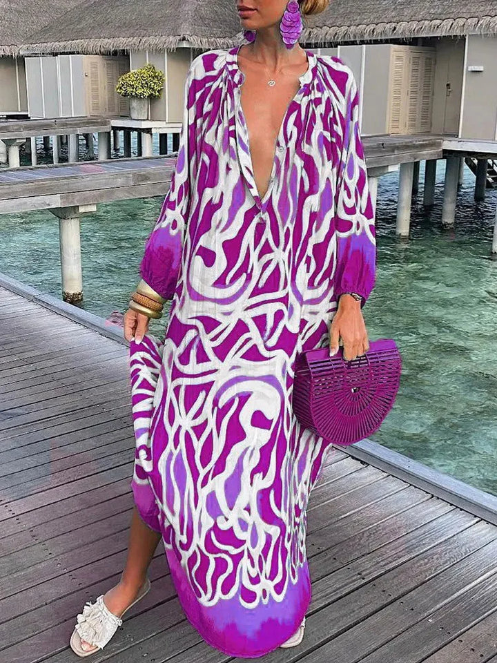 Bea - Kleid mit tiefem V-Ausschnitt