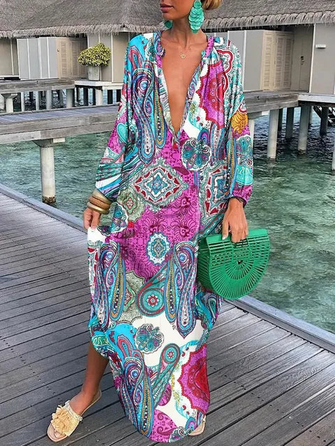 Bea - Kleid mit tiefem V-Ausschnitt