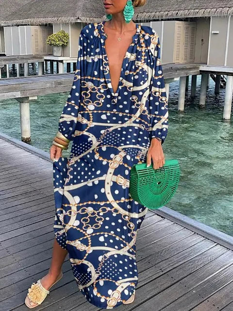 Bea - Kleid mit tiefem V-Ausschnitt