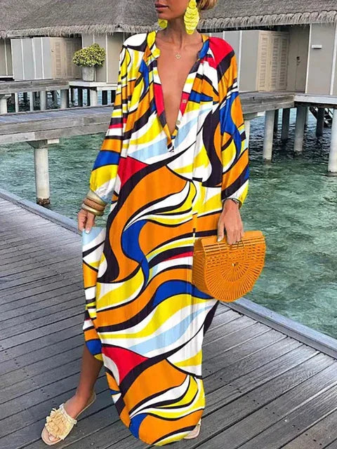Bea - Kleid mit tiefem V-Ausschnitt