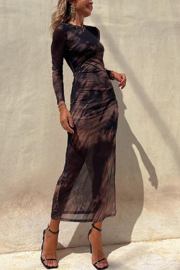 Nina™ | Mesh Langärmliges Kleid