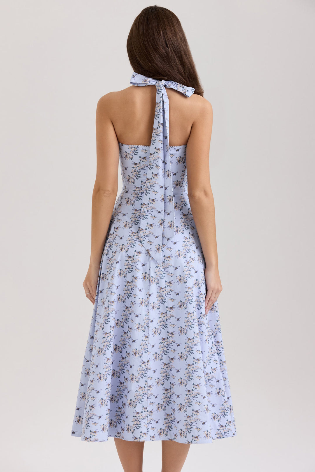 Belle - Midikleid mit Gänseblümchen-Print und Neckholder