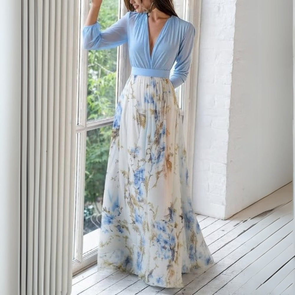Dolores - Langes Kleid mit Blumenmuster