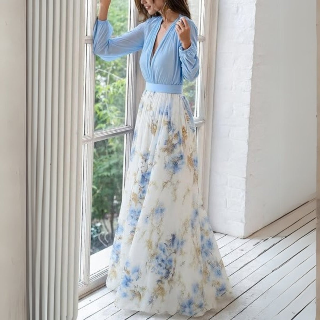 Dolores - Langes Kleid mit Blumenmuster