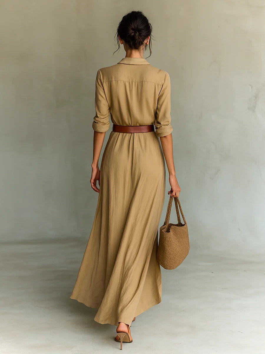 Tailor – Wickel-Maxikleid mit Reverskragen